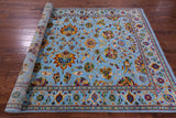 Blue Persian Tabriz Hand Knotted Wool & Silk Rug - 6' 0" X 9' 0" - Golden Nile
