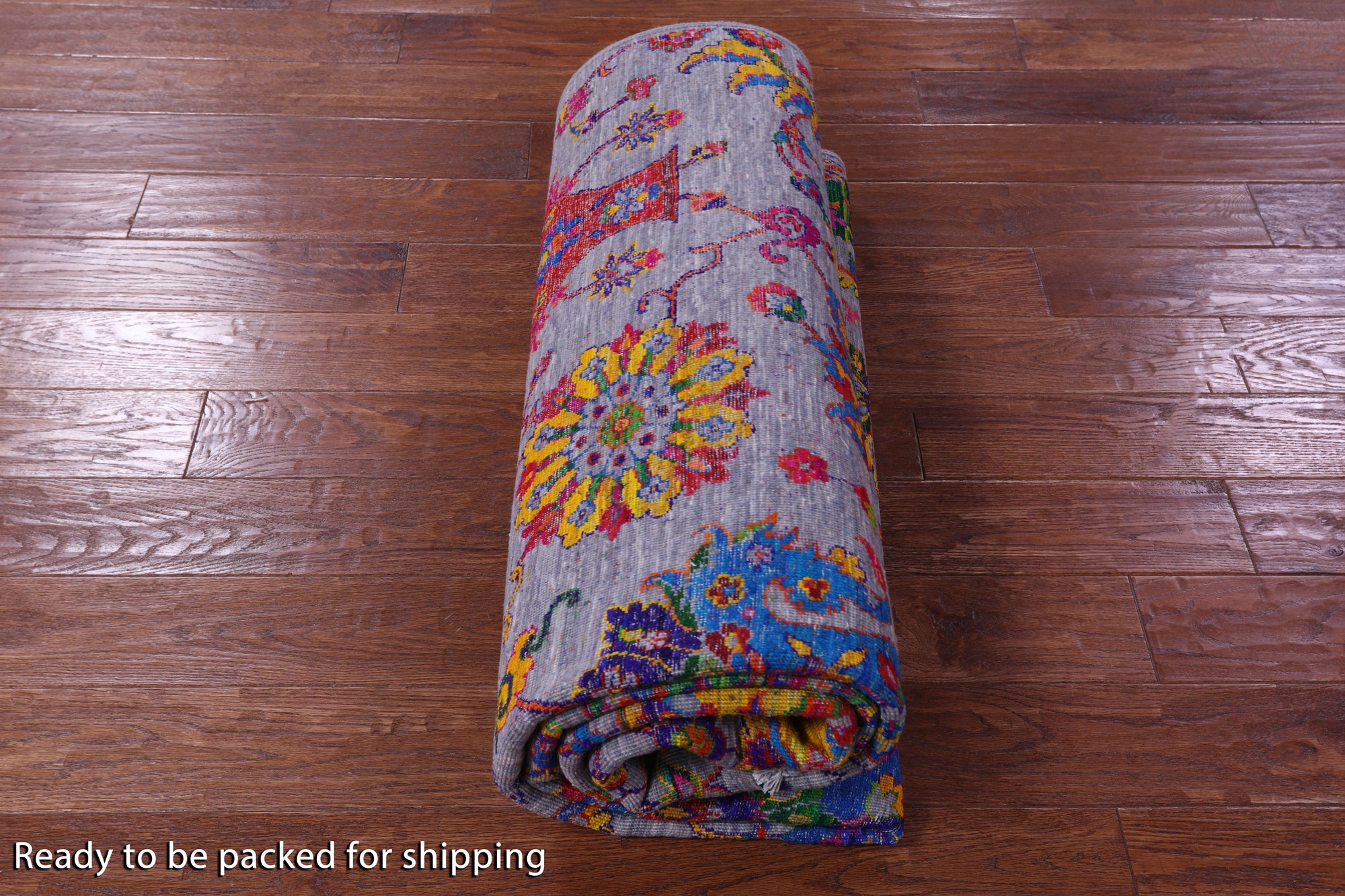 Grey Persian Tabriz Hand Knotted Wool & Silk Rug - 6' 0" X 9' 1" - Golden Nile