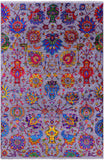 Grey Persian Tabriz Hand Knotted Wool & Silk Rug - 6' 0" X 9' 1" - Golden Nile