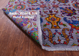 Grey Persian Tabriz Hand Knotted Wool & Silk Rug - 6' 0" X 9' 1" - Golden Nile