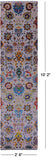 Grey Persian Tabriz Hand Knotted Wool & Silk Runner Rug - 2' 6" X 10' 2" - Golden Nile