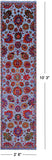 Blue Persian Tabriz Hand Knotted Wool & Silk Runner Rug - 2' 6" X 10' 3" - Golden Nile