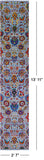 Blue Persian Tabriz Hand Knotted Wool & Silk Runner Rug - 2' 7" X 13' 11" - Golden Nile