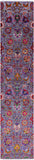 Grey Persian Tabriz Hand Knotted Wool & Silk Runner Rug - 2' 6" X 11' 11" - Golden Nile