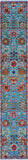 Blue Persian Tabriz Hand Knotted Wool & Silk Runner Rug - 2' 6" X 14' 3" - Golden Nile