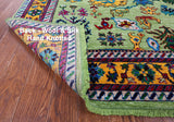 Green Turkish Oushak Handmade Wool & Silk Rug - 9' 2" X 12' 2" - Golden Nile
