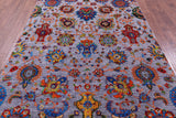 Grey Persian Tabriz Hand Knotted Wool & Silk Rug - 6' 0" X 9' 5" - Golden Nile
