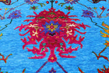 Blue Turkish Oushak Hand Knotted Wool & Silk Rug - 10' 1" X 14' 3" - Golden Nile