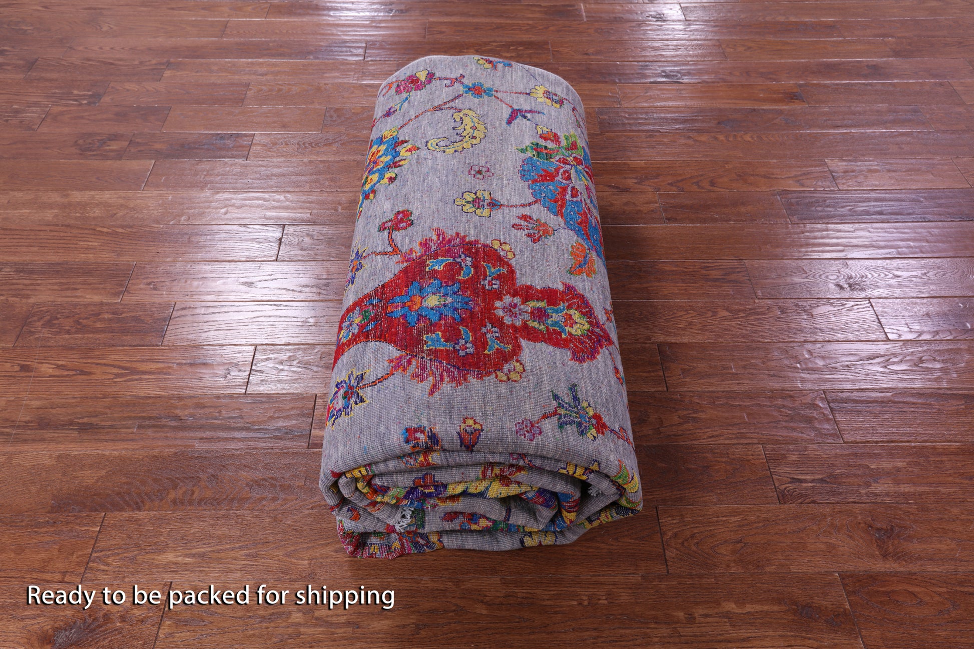 Grey Persian Tabriz Hand Knotted Wool & Silk Rug - 10' 0" X 14' 4" - Golden Nile