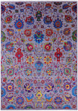 Grey Persian Tabriz Hand Knotted Wool & Silk Rug - 10' 0" X 14' 4" - Golden Nile