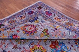 Grey Persian Tabriz Handmade Wool & Silk Rug - 8' 10" X 12' 2" - Golden Nile