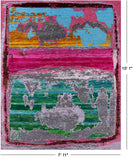 Abstract Contemporary Hand Knotted Wool & Silk Rug - 7' 11" X 10' 1" - Golden Nile