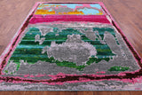 Abstract Contemporary Hand Knotted Wool & Silk Rug - 7' 11" X 10' 1" - Golden Nile
