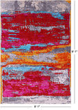Abstract Contemporary Handmade Wool & Silk Rug - 6' 1" X 9' 1" - Golden Nile
