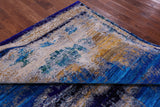 Abstract Contemporary Hand Knotted Wool & Silk Rug - 7' 10" X 9' 11" - Golden Nile