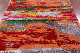 Abstract Contemporary Hand Knotted Wool & Silk Rug - 6' 0" X 9' 2" - Golden Nile