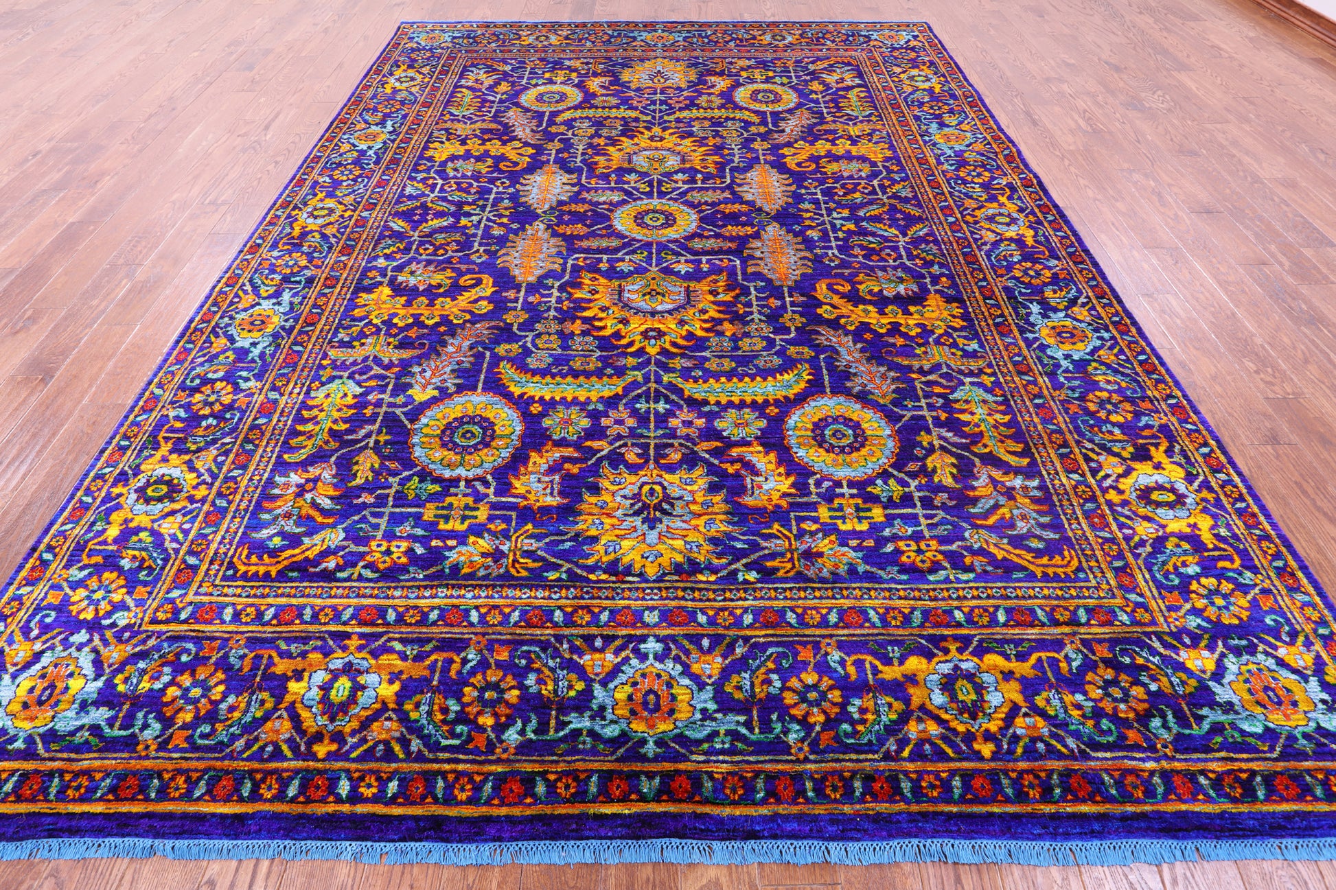Purple Persian Tabriz Hand Knotted 100% Silk Rug - 9' 0" X 12' 4" - Golden Nile