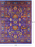 Purple Persian Tabriz Hand Knotted 100% Silk Rug - 9' 0" X 12' 4" - Golden Nile