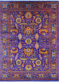 Purple Persian Tabriz Hand Knotted 100% Silk Rug - 9' 0" X 12' 4" - Golden Nile