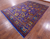 Purple Persian Tabriz Hand Knotted 100% Silk Rug - 9' 0" X 12' 4" - Golden Nile