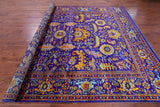 Purple Persian Tabriz Hand Knotted 100% Silk Rug - 9' 0" X 12' 4" - Golden Nile
