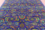 Purple Persian Tabriz Handmade Silk Rug - 8' 0" X 10' 3" - Golden Nile