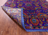 Purple Persian Tabriz Hand Knotted Silk Rug - 6' 0" X 9' 0" - Golden Nile