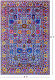 Blue Persian Tabriz Hand Knotted Wool & Silk Rug - 4' 1" X 6' 1" - Golden Nile