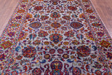Grey Persian Tabriz Hand Knotted Wool & Silk Rug - 6' 2" X 9' 5" - Golden Nile