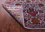 Grey Persian Tabriz Hand Knotted Wool & Silk Rug - 6' 2" X 9' 5" - Golden Nile