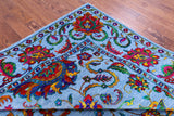 Blue Persian Tabriz Hand Knotted Wool & Silk Rug - 10' 1" X 14' 5" - Golden Nile