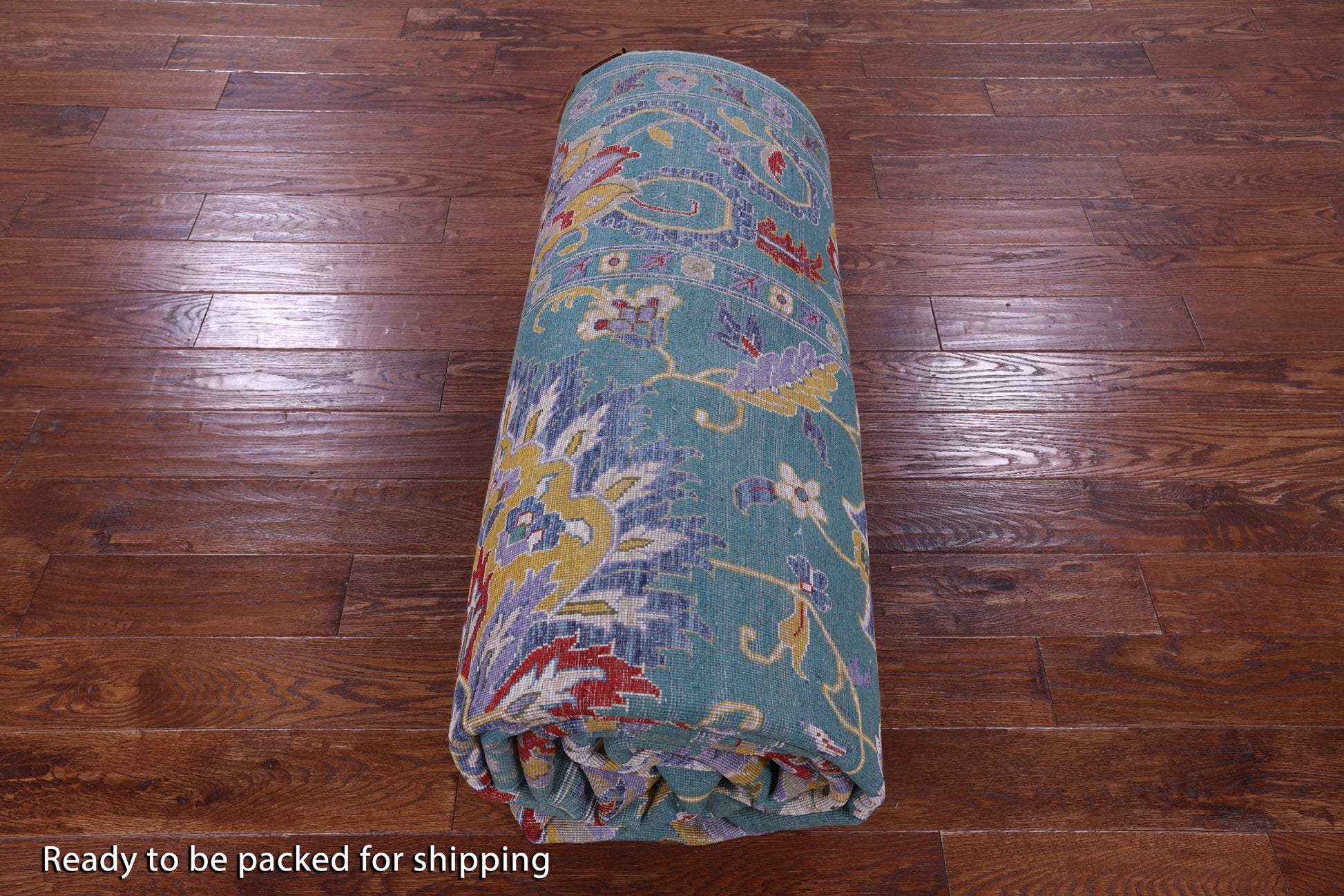 Blue/Green Persian Tabriz Hand Knotted Wool & Silk Rug - 9' 10" X 14' 2" - Golden Nile