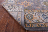 Grey Geometric Heriz Serapi Handmade Wool Rug - 8' 11" X 12' 4" - Golden Nile