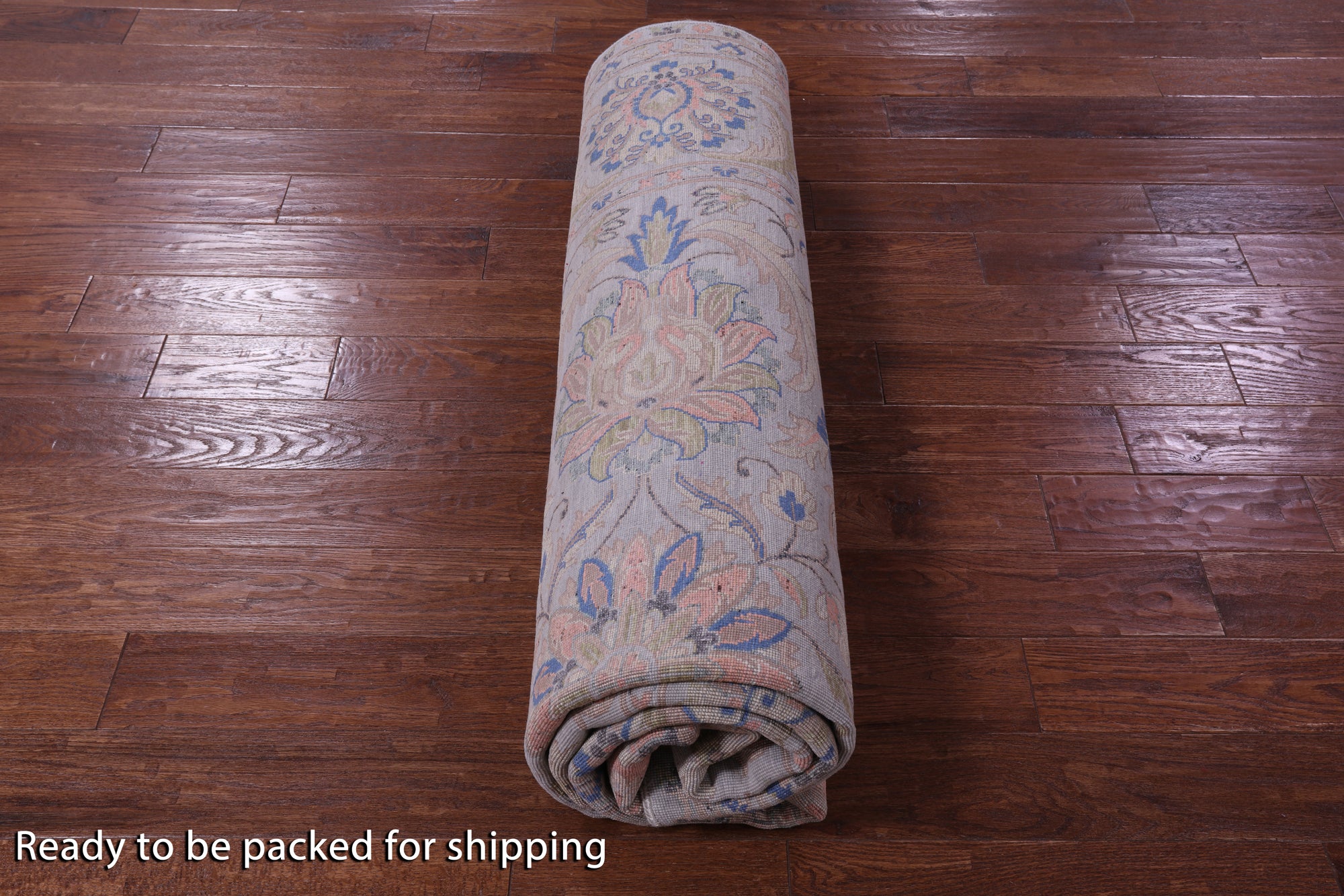 Grey Persian Tabriz Hand Knotted Wool & Silk Rug - 8' 0" X 10' 1" - Golden Nile