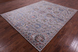 Grey Persian Tabriz Hand Knotted Wool & Silk Rug - 8' 0" X 10' 1" - Golden Nile