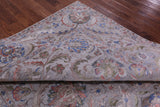 Grey Persian Tabriz Hand Knotted Wool & Silk Rug - 8' 0" X 10' 1" - Golden Nile