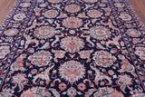 Blue Persian Tabriz Hand Knotted Wool & Silk Rug - 7' 8" X 10' 2" - Golden Nile