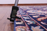 Blue Persian Tabriz Hand Knotted Wool & Silk Rug - 7' 8" X 10' 2" - Golden Nile