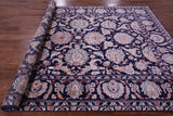 Blue Persian Tabriz Hand Knotted Wool & Silk Rug - 7' 8" X 10' 2" - Golden Nile