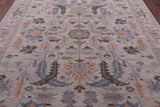 Ivory Geometric Heriz Serapi Handmade Wool Rug - 8' 2" X 10' 2" - Golden Nile