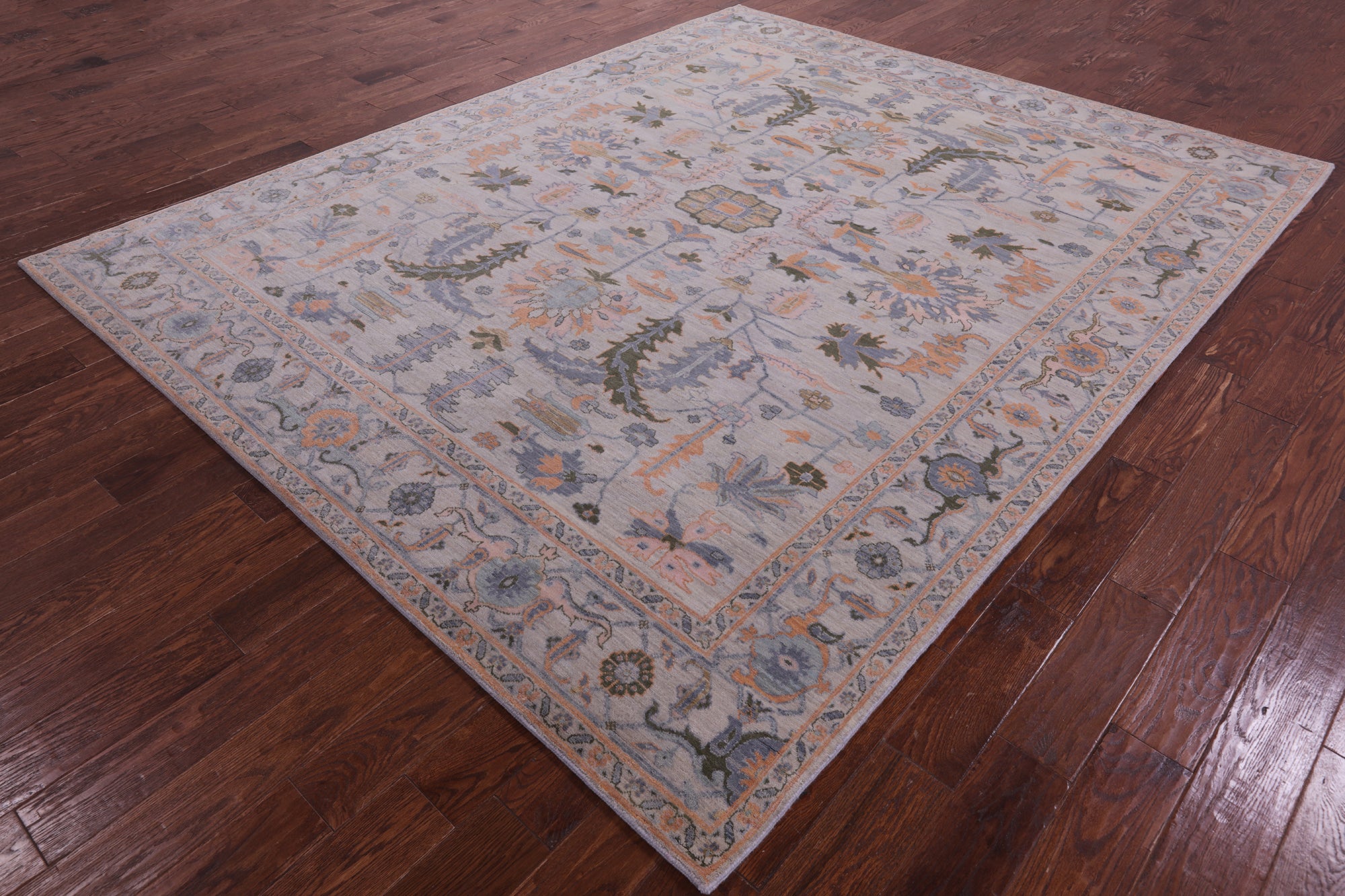 Ivory Geometric Heriz Serapi Handmade Wool Rug - 8' 2" X 10' 2" - Golden Nile
