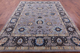 Grey Persian Tabriz Hand Knotted Wool Rug - 8' 1" X 10' 0" - Golden Nile