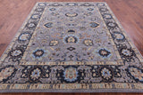 Grey Persian Tabriz Hand Knotted Wool Rug - 8' 1" X 10' 0" - Golden Nile
