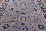 Grey Persian Tabriz Hand Knotted Wool Rug - 8' 1" X 10' 0" - Golden Nile
