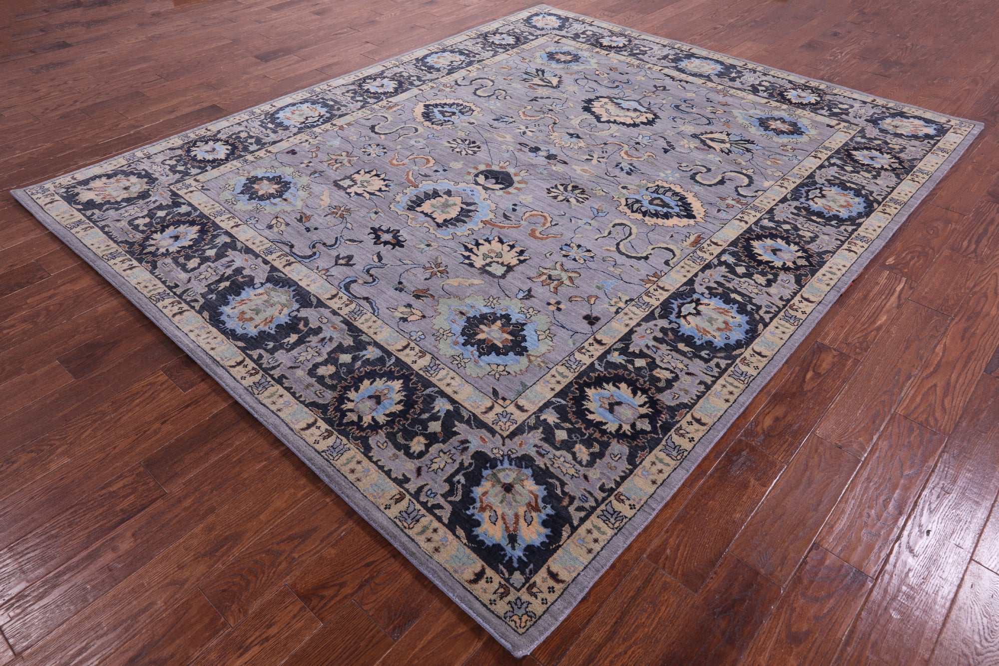 Grey Persian Tabriz Hand Knotted Wool Rug - 8' 1" X 10' 0" - Golden Nile