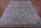 Grey Persian Tabriz Hand Knotted Wool & Silk Rug - 8' 1" X 9' 11" - Golden Nile
