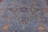 Grey Persian Tabriz Hand Knotted Wool & Silk Rug - 8' 1" X 9' 11" - Golden Nile