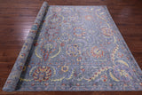 Grey Persian Tabriz Hand Knotted Wool & Silk Rug - 8' 1" X 9' 11" - Golden Nile