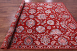 Red Persian Tabriz Hand Knotted Wool & Silk Rug - 8' 0" X 10' 2" - Golden Nile