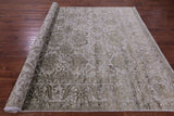 Grey Persian Tabriz Hand Knotted Wool & Silk Rug - 7' 11" X 10' 1" - Golden Nile